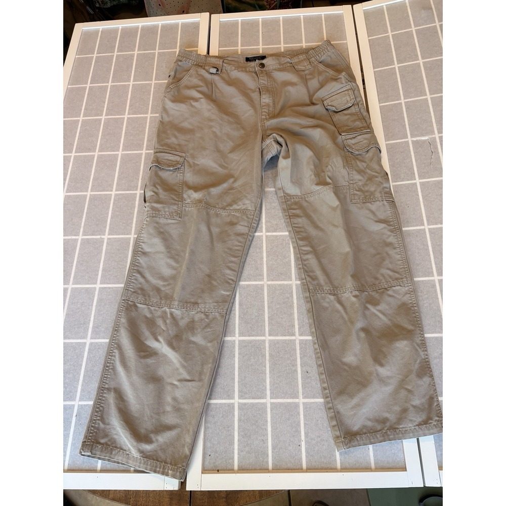 5.11 Tactical Series Pants Mens 36*32 Beige Cargo Double Knee 100% Cotton Canvas